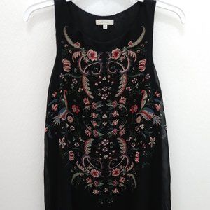 Max Studio Black Floral Shift Dress